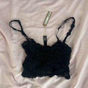 Skims Black Camisole Cami Crop Top Size Small with Tags